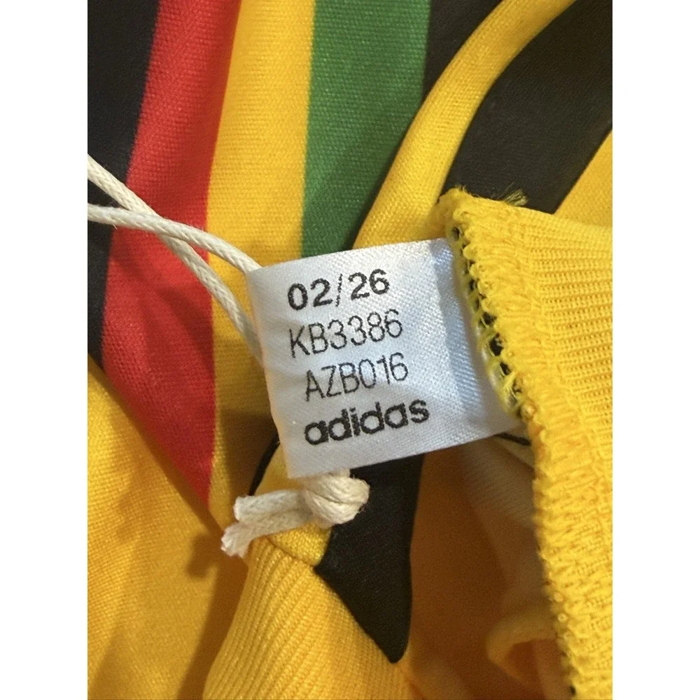 adidas Jamaica JFF Bob Marley Soccer Jersey KB3386 Mens M Yellow Slim Fit NEW